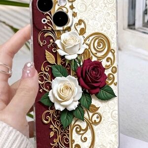 Galaxy S25 Ultra Elegant Phone Case with Floral Print Thick Protective Case.. Sh